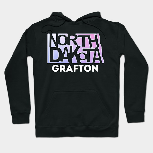 Grafton North Dakota state outline Hoodie by Kelowna USA